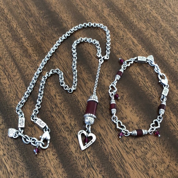 Vintage Brighton Heart Song Red Hope Necklace & bracelet - Picture 2 of 15